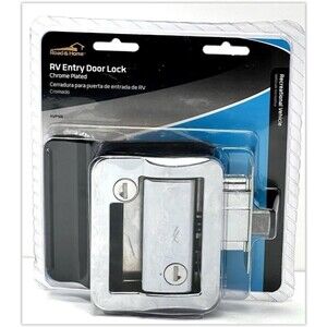 Road & Home RVP165 RV Entry Deadbolt Lock Chrome Plated 1 Pack with Keys -NEW
